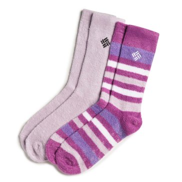 Columbia Women's Snowflake Cozy Nonskid Crew Socks, 2-Pack