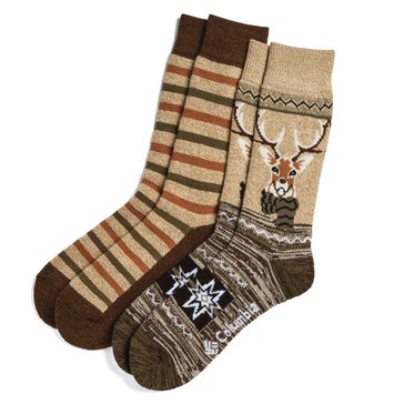 Columbia Men's Chilly Day Thermal Crew Sock, 2-Pack