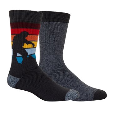 Columbia Men's Yeti At Sunset Thermal Crew Sock, 2-Pack