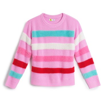 Liberty & Valor Big Girls' Striped Feather Sweater