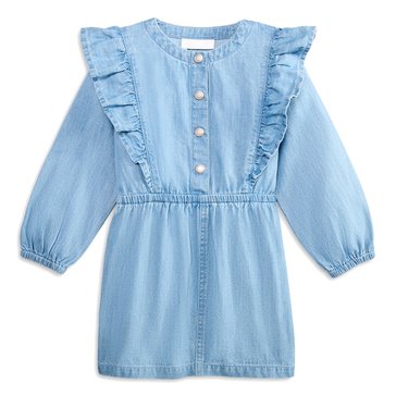 Liberty & Valor Big Girls' Ruffle Chambray Dress