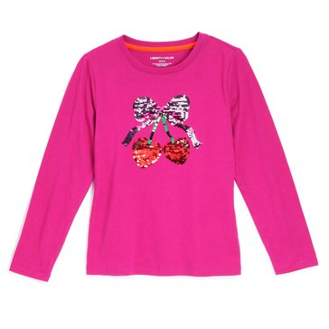 Liberty & Valor Big Girls' Cherry Bow Graphic Tee