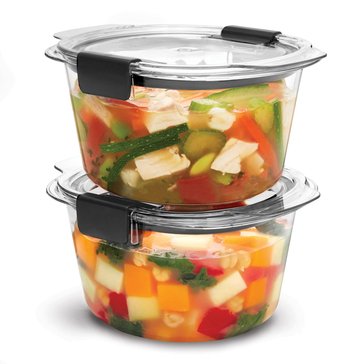 Rubbermaid Brilliance 3.5-Cup Round Food Container Set, 2-Pack