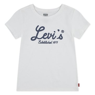 Levi's Little Girls' Script Logo Tee