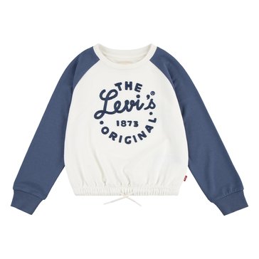 Levi's Little Girls' Long Sleeve Cinched Raglan Tee