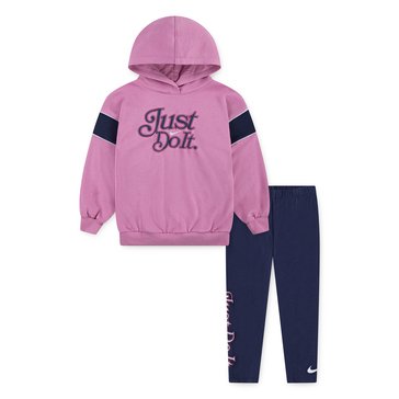 Nike Little Girls' Varsity Prep Pullover Hoody And Legging Set