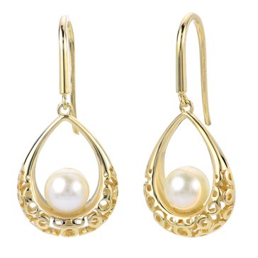 Imperial Freshwater Cultured Pearl Teardrop Bubble Drop Earrings