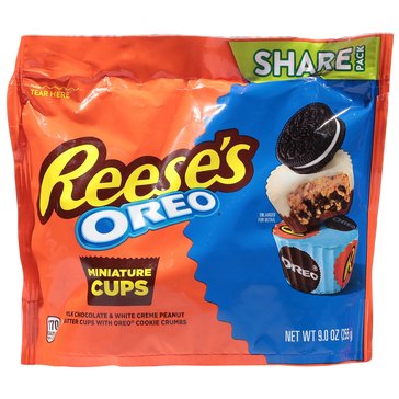 Reese's x Oreo Milk Chocolate & White Creme Peanut Butter Cups, 9oz