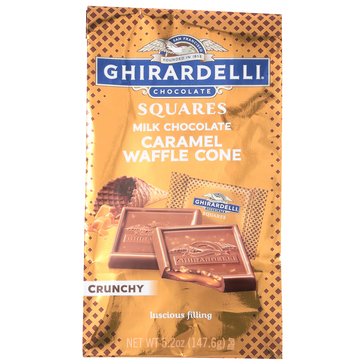 Ghirardelli Milk Chocolate Caramel Waffle Cone Squares, 5.2oz