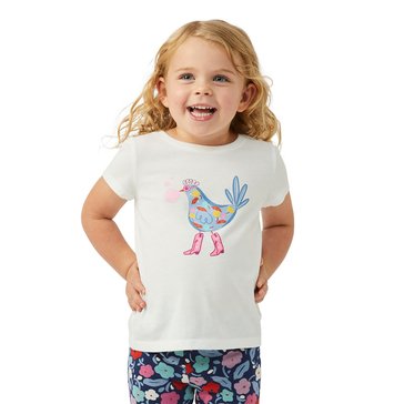 Liberty & Valor Toddler Girls' Floral Chicken Tee