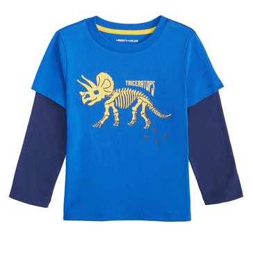 Liberty & Valor Toddler Boys' Dino Twofer Long Sleeve Tee