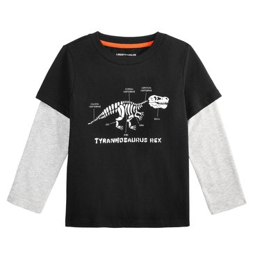 Liberty & Valor Toddler Boys' T-Rex Twofer Long Sleeve Tee