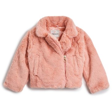 Urban Republic Big Girls' Faux Fur Moto Jacket