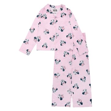 Disney Big Girls' Minnie Mouse Pajama Set, 2-Piece