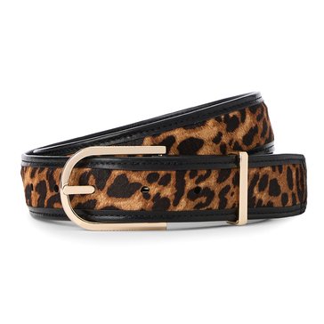 Brahmin Medium Leather Gold Buckle Belt