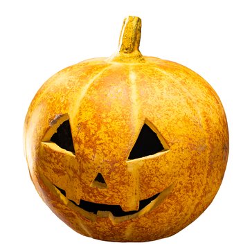 Gerson International Terracotta Jack-O-Lantern Pumpkin