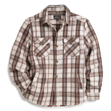 Distortion Men's Long Sleeve Heavy Brushed Flannel Shirt 