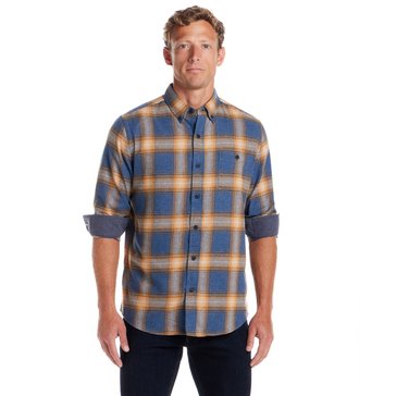 Weatherproof Men's Long Sleeve Brushed Flannel Shirt 