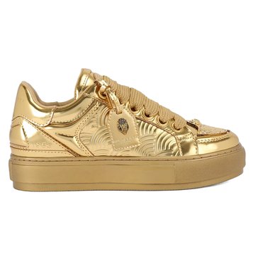 Kurt Geiger Women's Southbank Tag Metallic Leather Sneaker