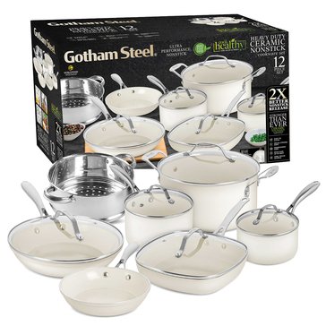 Gotham Steel 12-Piece Ceramic Cookware Set