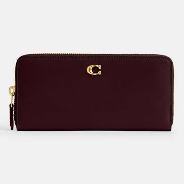 COACH Smooth Leather Essential Slim Accordion Zip