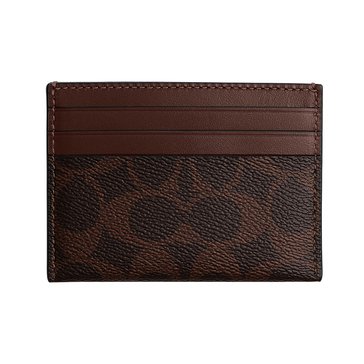 COACH Flat Card Case In Signature
