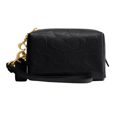 COACH Box Program Patent Signature Leather Essential Mini Cosmetic Pouch