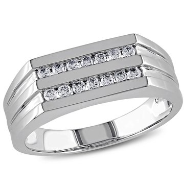 Sofia B. Men's 1/3 cttw Diamond Triple Row Ring