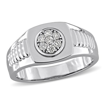 Sofia B. Men's 1/4 cttw Diamond Cluster Ring