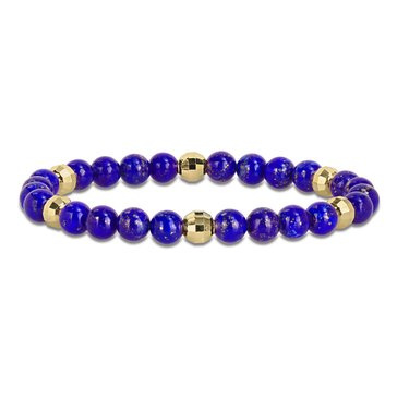 Sofia B. Men's 19 1/5 cttw Lapis Beaded Bracelet