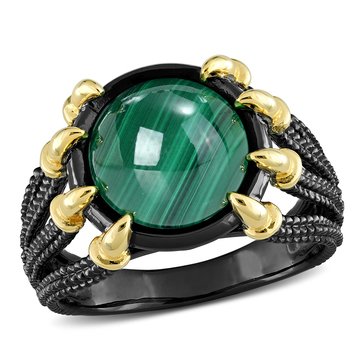 Sofia B. Men's 6 cttw Malachite Split-Shank Cocktail Ring