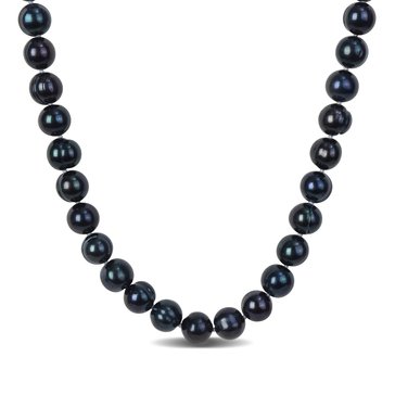 Sofia B. Men's 8-8.5mm Black Off-Round Cultured Freshwater Pearl Necklace