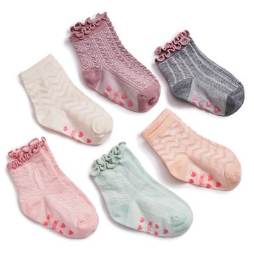 WeCycle Toddler Girls' Shorty Socks, 6-Pack