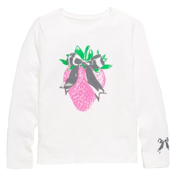 Old Navy Big Girls' Long Sleeve Strawberry Core Graphic Tee