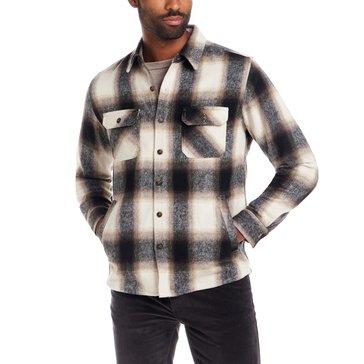 Weatherproof Men's Long Sleeve Brushed Unlined Flannel Shirt Jacket