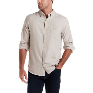 Weatherproof Men's Long Sleeve Antique Heather Solid Flannel 