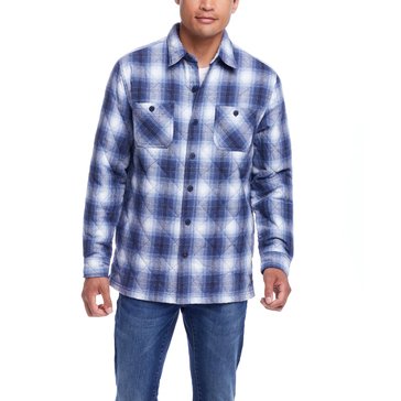 Weatherproof Men's Long Sleeve Quilted Shirt Jacket 