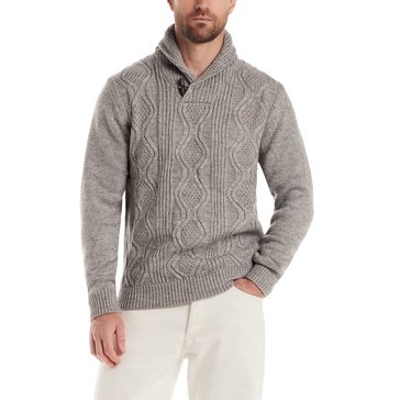 Weatherproof Men's Long Sleeve Knit Fisherman Toggle Sweater 