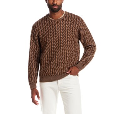 Weatherproof Men's Long Sleeve Braided Crewneck Sweater