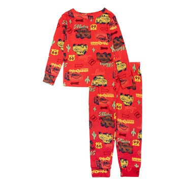 Disney Baby Boys' Cars Long Sleeve Tight Fit Pajama Set, 2-Piece