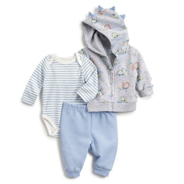 Wanderling Newborn Boys' Fleece Jacket Set, 3-Piece
