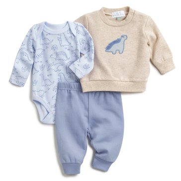Wanderling Infant Boys' Fleece Ribbed Jogger Set, 3-Piece