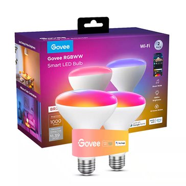 Govee BR30 1000 Lumens Smart LED Bulb, 2-Pack
