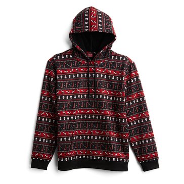 ADTN Men's Candy Cane Hooded Sherpa Pullover Hoodie