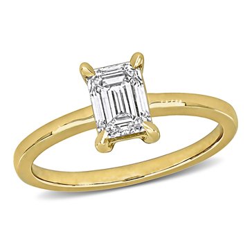 Created Forever 1 cttw Lab Grown Diamond Emerald Cut Solitaire Ring