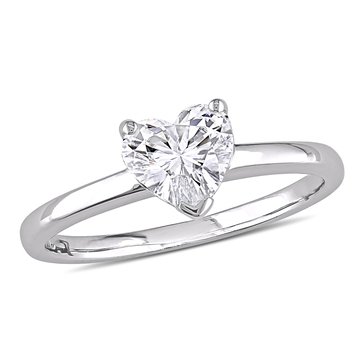 Created Forever 1 cttw Lab Grown Diamond Heart Solitaire Ring