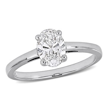 Created Forever 1 cttw Lab Grown Diamond Oval Solitaire Ring