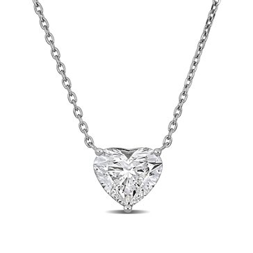Created Forever 2 ct Lab Grown Diamond Heart Solitaire Pendant