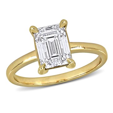 Created Forever 2 cttw Lab Grown Diamond Emerald Cut Solitaire Ring