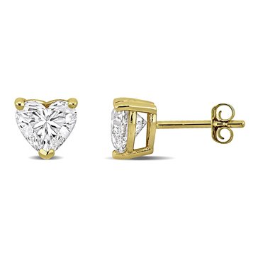 Created Forever 2 cttw Lab Grown Diamond Heart Stud Earrings
